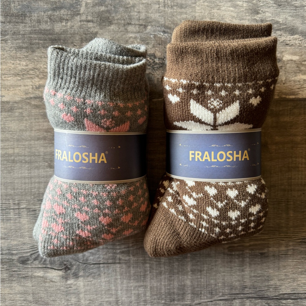 Fralosha Sherpa Lined Socks | 2-Pack | Women’s S-M